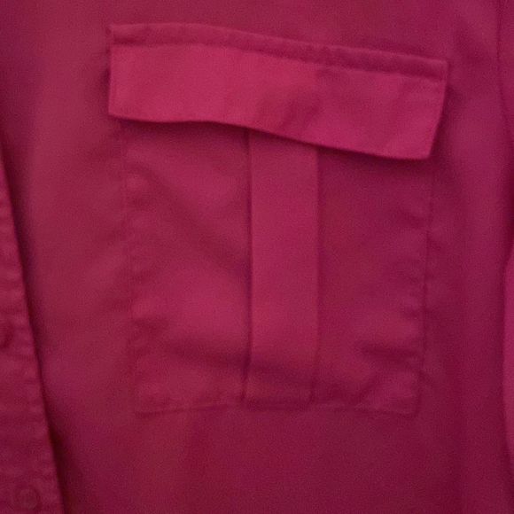 BANANA REPUBLIC Mayer Pink Roll Tab Sleeve Military Shirt - Picture 8 of 12